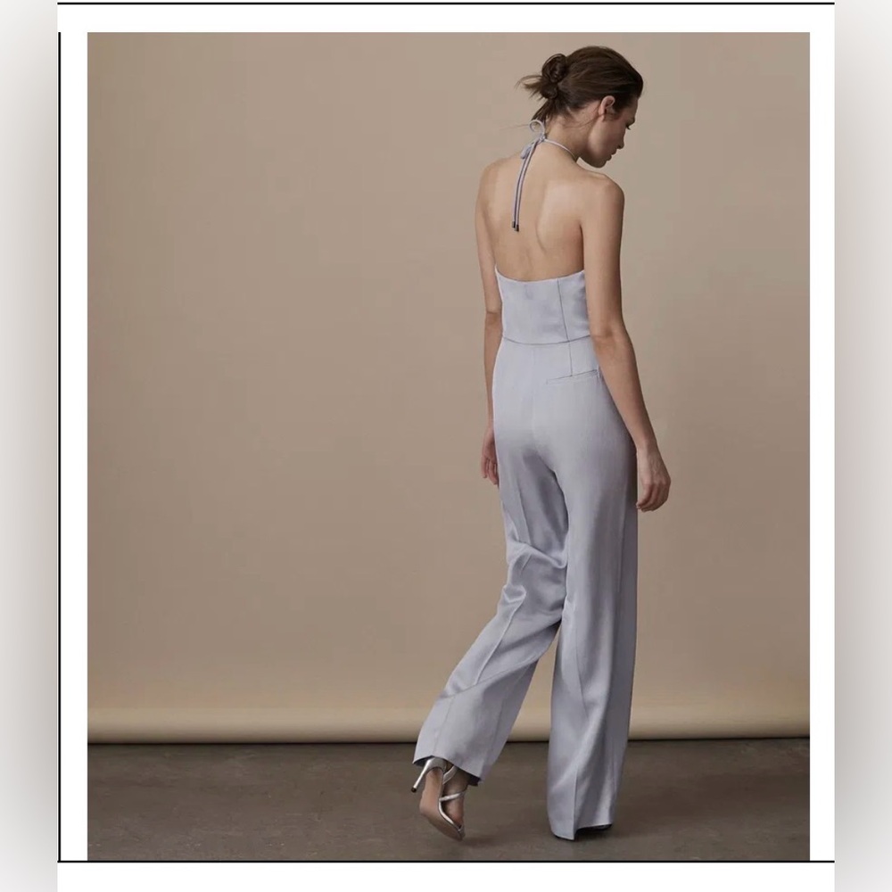 Reiss Light Grey Halter Jumpsuit - Picture 5 of 7